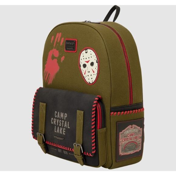 Loungefly Jason Friday the 13th Camp Crystal Lake Full-Size Backpack | NWT main image 6